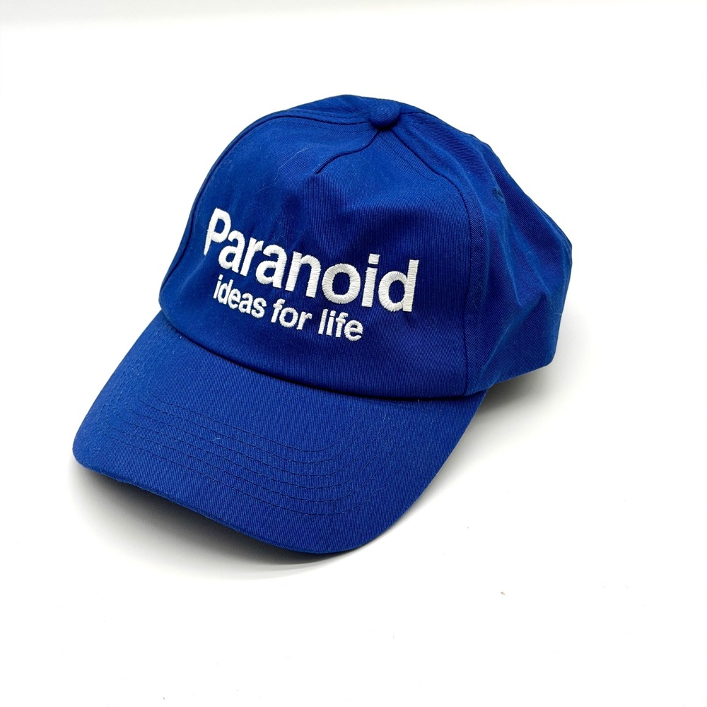 Connie Costas Paranoid Ideas For Life Baseball Cap Royal Blue Streetwear Hat